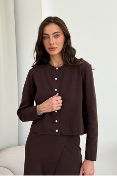 Cardigan "Kayla" chocolate color