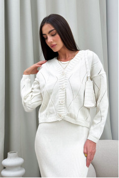 Cardigan "Grace" milky color