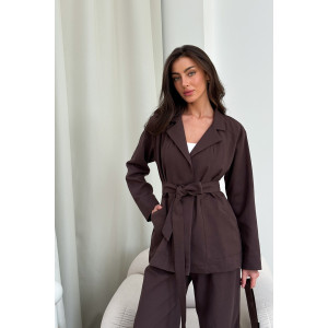 Chocolate-colored jacket "Eugene"