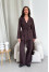 Chocolate-colored pants "Eugene"