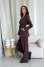 Chocolate-colored pants "Eugene"