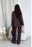 Chocolate-colored pants "Eugene"