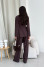 Chocolate-colored pants "Eugene"
