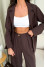 Chocolate-colored pants "Eugene"