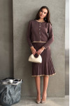 Chocolate-colored skirt "Gabriel"