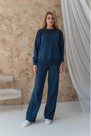 Брючный костюм «Кетрін» цвета джинс 