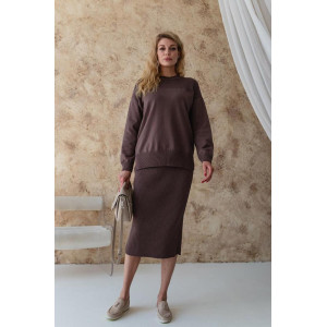 Chocolate-colored sweater "Katherine"