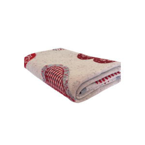 Плед «Новорічна чарівність» бежевого кольору