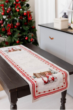 New Year's table runner "Snowfall"