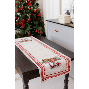 New Year's table runner "Snowfall"