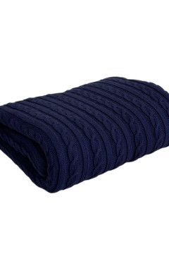 Плед «Ексклюзив» синего цвета, 140х180 см