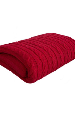 Плед «Ексклюзив» червоного кольору, 140х180 см