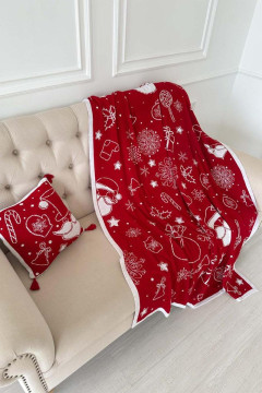 Плед «Санта» червоного кольору