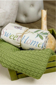 Плед «Милий дім» молочного кольору