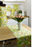 Easter table runner "Pysanka" green