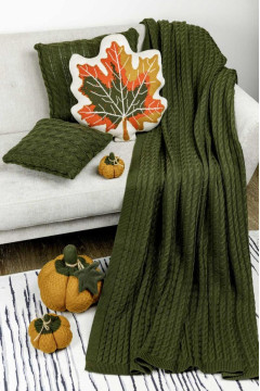 Плед «Осінь» оливкового цвета, 130х170 см