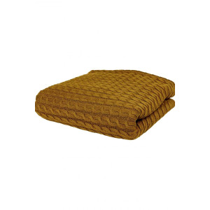 Плед «Осінь» кольору вохри, 130х170 см