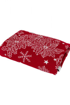 Плед «Різдвяник» червоного кольору