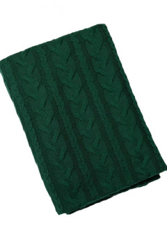 Плед «Різдвяник-коси» зеленого кольору, 130х170 см