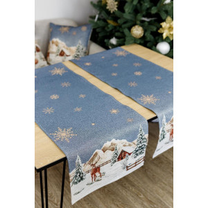 Новорічна доріжка на стіл «Блакитне сяйво»