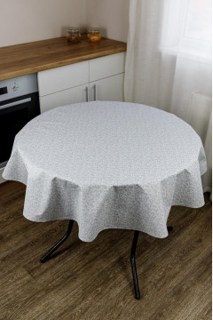 Festive round tablecloth "Ice"