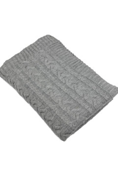 Плед «Коси» сірого кольору, 130х170 см
