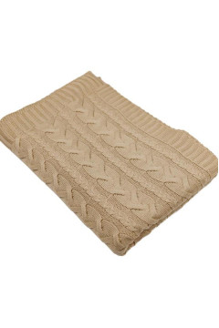 Плед «Коси» бежевого кольору, 130х170 см