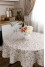 Festive round tablecloth "Tereza-flowers"