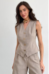 "Shadow" vest in gray-beige color