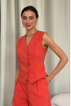 Coral-colored Shadow vest