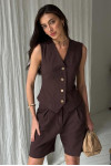 "Shadow" vest, brown