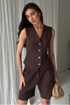 Жилетка «Шедоу» коричневого кольору