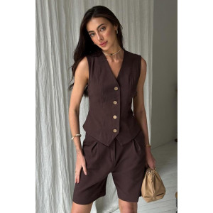 Жилетка «Шедоу» коричневого кольору