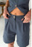 "Shadow" shorts in graphite color