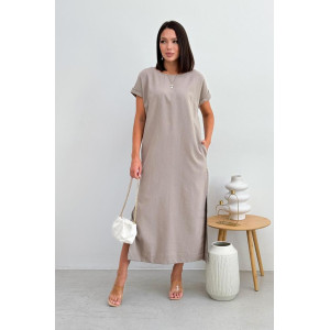 Платье «Маргарет» серо-бежевого цвета