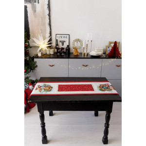 New Year's table runner "Christmas bonfire"