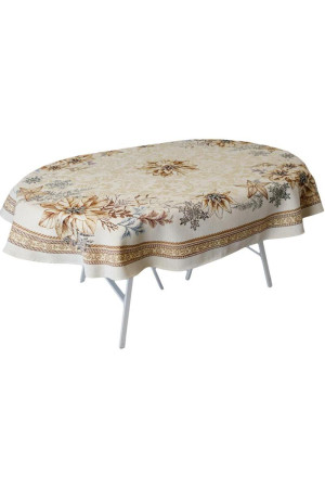 Новогодняя овальная скатерть ««Золоте свято»