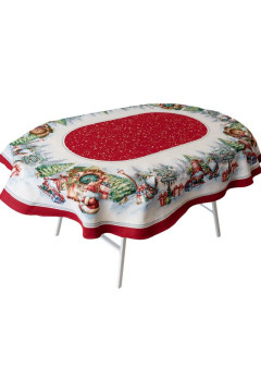 Новогодняя овальная скатерть «Різдвяне багаття»