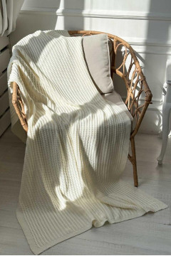 Плед «Конрад» молочного кольору