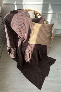 Плед «Конрад» шоколадного кольору