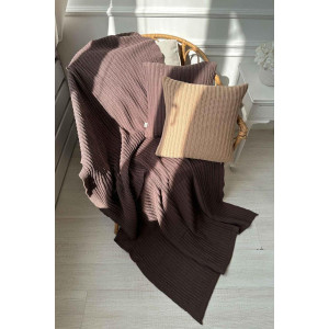 Плед «Конрад» шоколадного цвета