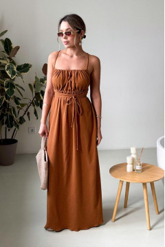 Сукня «Гера» кольору карамелі