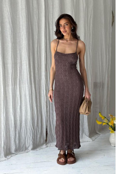 Платье «Нонна» кофейного цвета