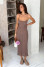 "Nonna" dress in taupe color