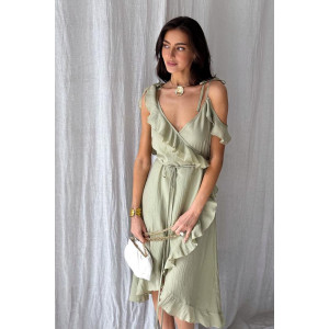 Сукня «Луна» оливкового кольору