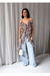 Блуза «Романс» кавового кольору