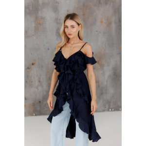 Блуза «Романс» синего цвета