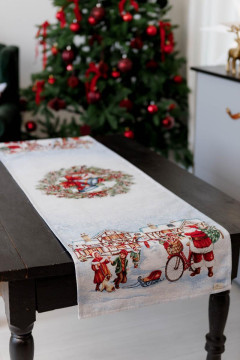 Новогодняя дорожка на стол «Каруселі»