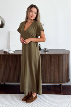 Платье «Селеста» оливкового цвета