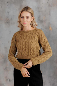 Кроп-джемпер «Асоль» карамельного кольору